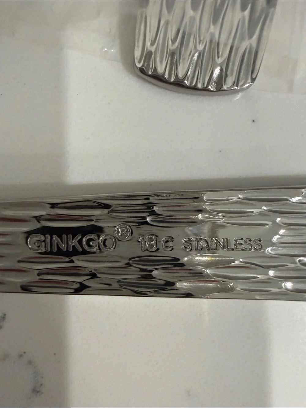 NIB Oakleaf Stainless Steel 4 Piece Hostess Set by Helmick Ginkgo